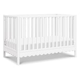 DaVinci Sammy Scallop 4-in-1 Convertible Crib in White, GREENGUARD Gold Certified DaVinci
