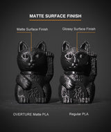 OVERTURE Dual Color Matte PLA 3D Printer Filament 1.75mm, Matte PLA 1kg Cardboard Spool (2.2lbs), Dimensional Accuracy +/- 0.02 mm (Matte Black-White) OVERTURE