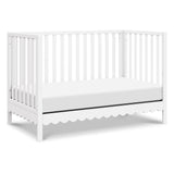 DaVinci Sammy Scallop 4-in-1 Convertible Crib in White, GREENGUARD Gold Certified DaVinci