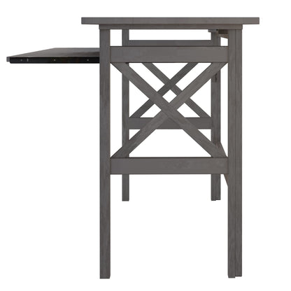 Winsome Wood Xander Computer Desk, Oyster Gray - WoodArtSupply