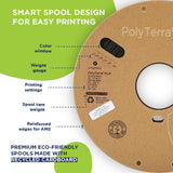 Polymaker Matte PLA Filament Fossil Grey 1.75mm 1kg 3D Printing Filament, PolyTerra 3D Printer PLA Filament POLYMAKER