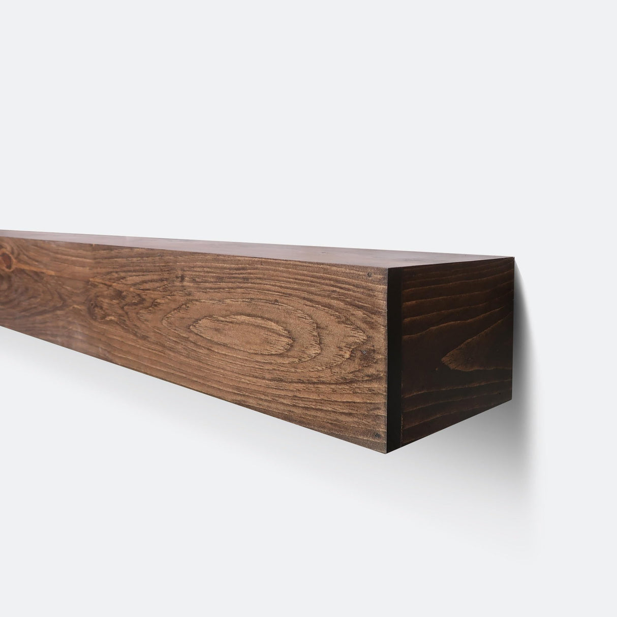 Urbandi Modern Fireplace Mantel, Contemporary, Floating Mantle, Shelf, Hand Crafted, (Dark Brown, 48Lx6Hx8D) Urbandi