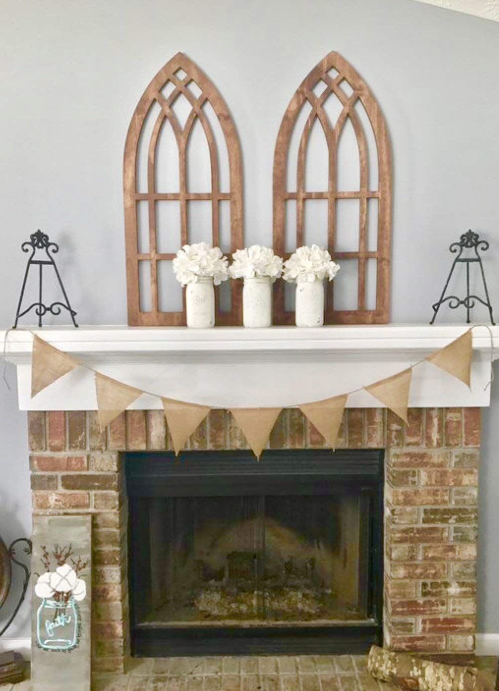 Farmhouse arched window frames WoodArtSupply