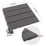 Interlocking Deck Tiles, 12 PCS 12” x 12” Patio Tiles Waterproof Plastic Outdoor Flooring Covering All Weather for Walkway Front Porch Poolside Balcony Backyard, Gray kubvici