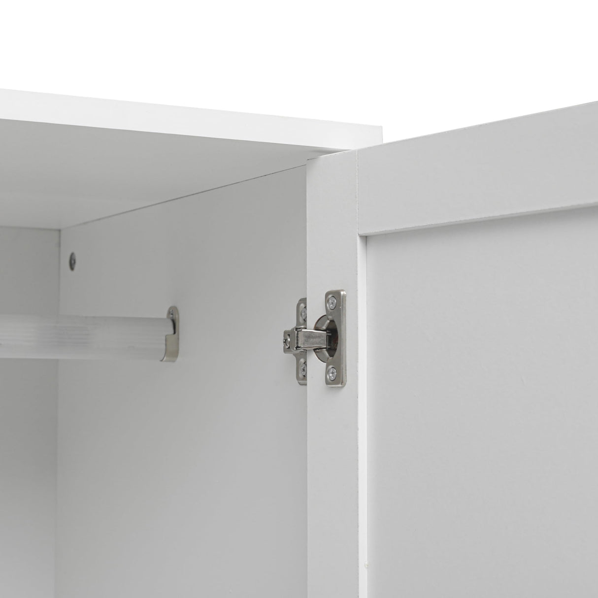 Ampela Rattan Armoire Wardrobe Closet Wood 71" Tall with 2 Doors 3 Drawers,Freestanding Clothes Cabinet with Storage Cubes & Hanging Rod for Bedroom Ampela