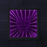 The Geeky Days Anonymous Guy Fawkes Mask 3D Stunning Optical Illusion Wood Frame V for Vendetta LED RGB Infinity Mirror Never Ending Tunnel Light The Geeky Days