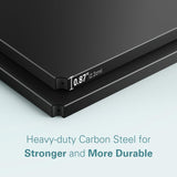 Denkee 4 Tiers Kitchen Bakers Rack, Heavy Duty Free Standing Baker's Rack for Kitchens with Storage, Upgraded Industrial Microwave Stand Rack (22.83 L x 14.96 W x 48.85 H) Denkee