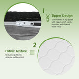 PayLessHere 6 Inch Hybrid Mattress with Innerspring and Foam/Fiberglass Free/Medium Firm Spring Mattress/Queen Size Mattress in a Box/CertiPUR-US Certified/Cool Sleep Pressure Relief PayLessHere