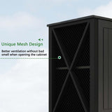 GERDIOEB 55-75 Gallon Aquarium Stand with Power Outlets - Heavy Duty Metal Fish Tank Stand with Cabinet for Fish Tank Accessories Storage, Reptile Terrarium, 860 lbs Capacity, Black GERDIOEB