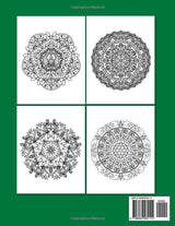 Mindful & Positive Mandala Holiday Coloring Book: 50 Beautiful Designs Filled With Holiday Cheer For Calm Christmas Relaxation and Stress Relief WoodArtSupply