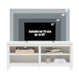 Gyger TV Stand for 65 inch TV with Storage,Modern TV Entertainment Center for Bedroom,TV Media Console Table with 4 Open Storage Shelve,55 inch Wood TV Cabinet White Gyger