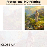TUMOVO Jesus Paint by Numbers for Adults Beginner, in The Mountains Paint by Number Kits on Canvas DIY The River Front Oil Hand Painting with Brushes Art Crafts for Home (Frameless) 16"x20"Inch TUMOVO