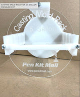 Pen Kit Mall - Pressure Pot Rack for Resin Casting - 4 Locking Shelves - Heavy Duty HDPE Material - Fits Harbor Freight Converted 2.5 Gallon Pots Pen Kit Mall