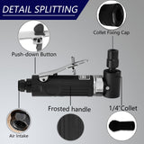 1/4 Inch Angle Air Die Grinder Pcs Sanding Discs 1Pcs 1/4 Inch Collet Angle Die Grinder 90 Degree Angle Grinder Speed Up To 22000PRM Angle Grinder Ergonomics Air Tool Safety Switch Pneumatic Tool HYFN