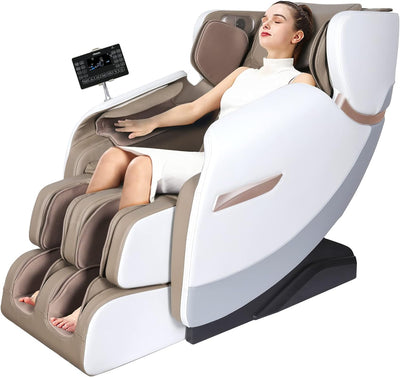 Massage Chair, 2025 Full Body Zero Gravity Massage Chairs, Shiatsu Massage Recliner Chair with Dual-core S Track, Airbags, Heating Therapy, Foot Rollers, Bluetooth Speaker