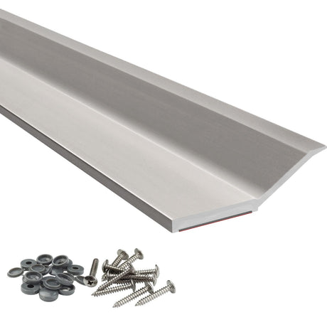 FOSLUOC Garage Door Seal Top and Sides Seal Strip 34FT Rubber Weather Stripping Replacement Soft and Hard Composite, Weatherproofing Universal Sealing (Grey) FOSLUOC