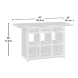 Sauder Craft Pro Series Work Table/ pantry cabinets, White finish Sauder