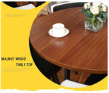 Office Table and Chair Set Conference Coffee Table 90cm Leisure Table and Chair Set Modern Home Living Room Balcony Wood Round Table Creative Lounge Cafe Break Room Office Business (Color : Grey) ( WoodArtSupply