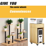 JULANG 2" Locking Caster Wheels Set of 4 Heavy Duty with Brake, Noise Free (PU) Wheels, Swivel Plate Castors 4 PCS, for Furniture, Carts, Garden Potting Tables, Workbenches Julang