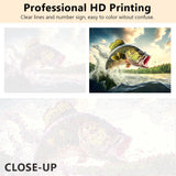 TUMOVO Abstract Paint by Numbers for Adults Fish Jumping Out of The Water, DIY Adult Paint by Number Kits on Canvas, Watercolour, Oil Painting Art Crafts Frameless, 16x20 in TUMOVO