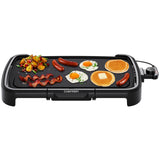 Chefman XL Electric Griddle with Removable Temperature Control, Immersible Flat Top Grill, Burger, Eggs, Pancake Griddle, Nonstick Extra Large Cooking Surface, Slide Out Drip Tray, 10 x 20 Inch Chefman