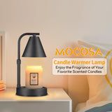 mocosa Candle Warmer Lamp,Adjustable Height Black Metal Candle Warmer,Gifts for Mom,House Warming Gifts New Home Dimmable for Scented Jar Candles mocosa