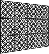 KERNORV Hanging Room Divider Decorative Screen Panels Made of PVC Room Divider Panels Screen for Dining Room Bed Room Office Restaurant(Black, 12 PCS) KERNORV