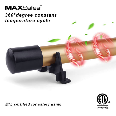 MAXSafes Gun Safe Dehumidifier Rod, Dry Golden Rod - Easy Installation Plug-in Electric Dehumidifier Eliminates Moisture for Gun Safes & Cabinets, ETL Approved，12in MAXSafes