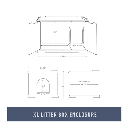 TRIXIE XL Furniture Litter Box Enclosure (Espresso Brown), Hidden Litter Box for Cats with Openings on Either Ends & Large Ventilations Slots, Double Doors for Easy Cleaning, Removable Divide - WoodArtSupply