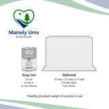 Mainely Urns Air Force Emblem Diplomat Solid Cherry Hardwood Cremation Urn - Solid Wood Urn for Ashes - Made in The U.S.A. - 210 Cubic Inch Capacity Mainely Urns