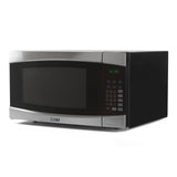 COMMERCIAL CHEF 1.6 Cubic Foot Microwave with 10 Power Levels, Small Microwave with Push Button, 1000 Watt Microwave with Digital Control Panels, Countertop Microwave with Timer, Stainless Steel Commercial CHEF