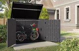 Stow-Away Horizontal Storage Shed, Outdoor Storage Box, Gray, Double Door Design-BMS4781 Generic