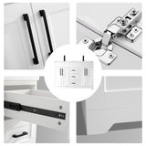 TONYRENA 60" Bathroom Vanity with Sink Combo,Bathroom Storage Cabinet with Undermount Double Sink,4 Soft Closing Doors & 3 Full Extension Drawers,White Finish TONYRENA