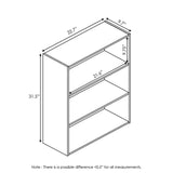 Furinno Pasir 3-Tier Open Shelf Bookcase, Sonoma Oak Furinno