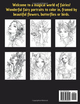 Fairy Coloring Book for Adults – 50 Beautiful Fairy Designs with Butterflies, Flowers & Birds for Stress Relief and Relaxation WoodArtSupply
