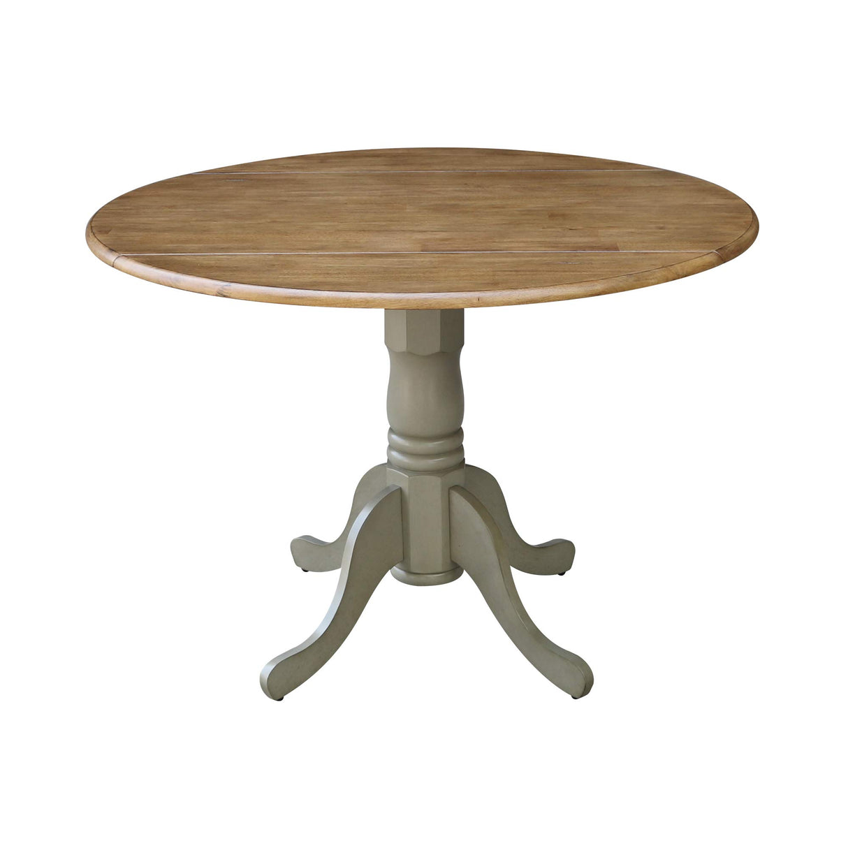 International Concepts Inch Dual 42 Drop Leaf Dining Table, Distressed Hickory/Stone IC International Concepts