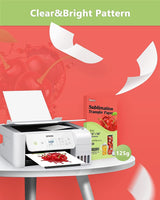 Stampcolour Sublimation Paper 8.5x14 Inches 130 Sheets Heat Transfer Paper for Any Epson HP Canon Sawgrass Inkjet Printer With Sublimation Ink for Sublimation Tumbler Blank,T-Shirts,DIY 125gsm Stampcolour