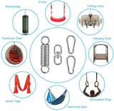 Sfeexun Punching Bag Hanger Set, Stainless Steel Swivel Mount Chain with Carabiners and Spring, 551lbs Capacity for Heavy Bag, Gym Swing, Trapeze, Hammock (Swivel Hanger with Spring) Sfeexun