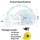 10FT Inflatable Bubble House Dome for Kids, Clear PVC Inflatable Bubble House Tent with Tunnel, Bubble Balloon House with 800W Air Blower, 600W Air Pump with 50pcs Balloons Inflatable Dome for Party AEOR
