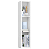 VASAGLE Custos Collection - Bookshelf, 3-Tier Bookcase, Book Shelf, Open Storage Shelf, 9.4 x 7.9 x 37.3 Inches, for Living Room, Home Office, Dining Room, Cloud White ULBC523W01 VASAGLE