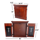 GSE Professional Solid Wood Classic Official Size Dartboard Cabinet with Dart Scoreboard for Game Room. Dart Board & Darts Not Included（Premium Brown） GSE Games & Sports Expert