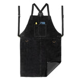 Leather Welding Apron - Heat & Flame Resistant Blacksmith Apron for Forging, BBQ, Grilling (36" Length, Black) LeaSeek