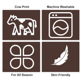 Soft Cow Print Blanket, Ultra Cozy Cow Throw Blanket for Couch Bed and Travel, Cow Decor Throw Blankets for All Seasons 50"x60" Edenleaf