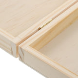 Wakauto 1pc Unfinished Wood Drawing Art Tool Storage Box With Handle Locking Clasp,Wooden Pencil Sketch Supplies Case Organizer Box For Holds Markers, Paint, Brushes, Pencils Wakauto