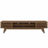 Modway Render 70" Mid-Century Modern Low Profile Media Console TV Stand, 70 Inch, Walnut Walnut Modway