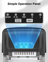 CROWNFUL Ice Maker Countertop, Portable Self-Cleaning Ice Maker Machine with Handle, Scoop and Basket, 9 Bullet Ice Cubes in 6 Mins, 26lbs/24H, Ideal for Home, Kitchen, Office, Bar, Party CROWNFUL
