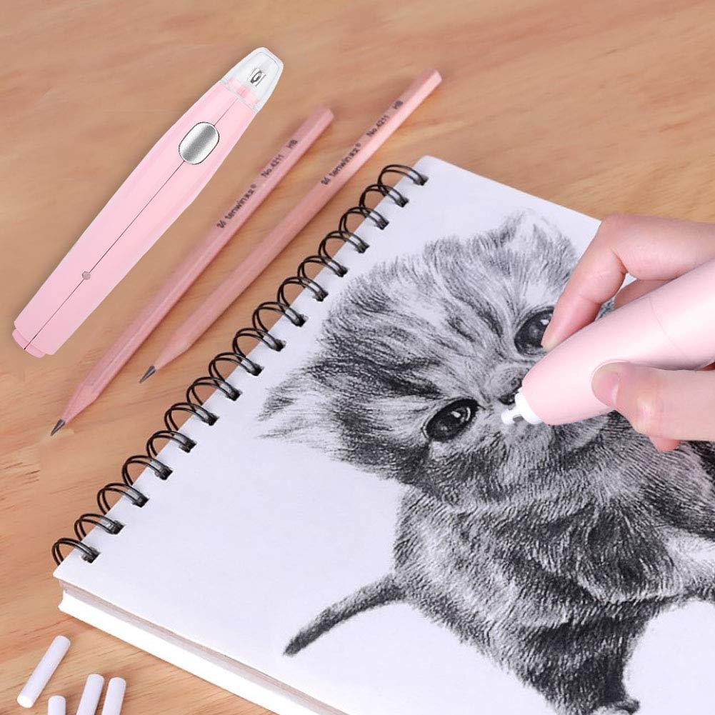 Joyzan Electric Eraser Kit, Automatic Pencil Eraser Rechargeable Auto Rubbers Set 16 Refills Replacement Detailer Tool Artists Drafting Technical Drawing Sketching Graphite Color Painting Craft Art Joyzan