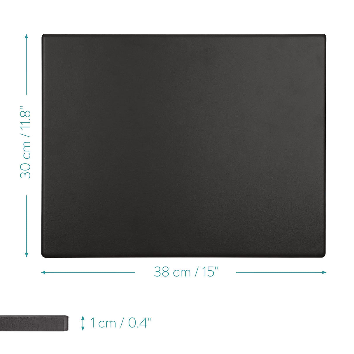 Navaris XL Pizza Stone for Baking - Glazed Square Cordierite Stone Plate for BBQ Grill Oven, Bake Serve Bread - Incl. Recipe Book - 15" x 11.8" x 0.6" Navaris