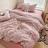 HighBuy Boho Comforter Twin XL Size Pink Floral Rabbit Bedding Comforter Sets 3 Piece French Country Style Cozy Fluffy Comforters for Teen Girls Kids,Cute Flower Bedding Collection for All Season HighBuy