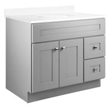 Design House 587097 Bath Unassembled Modern 2-Door 2-Drawer Bathroom Shaker Vanity Cabinet Only, 36 x 21,Grey Design House